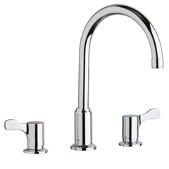 ELKAY Elkay LKD2439C Elkay 8 Centerset Concealed Deck Mount Faucet with Arc Spout and 2-5/8 Lever Handles Chrome