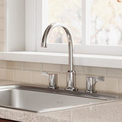 ELKAY Elkay LKD2439C Elkay 8 Centerset Concealed Deck Mount Faucet with Arc Spout and 2-5/8 Lever Handles Chrome