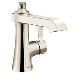 MOEN Moen S6981NL Flara Single Handle Monoblock Bathroom Sink Faucet in Polished Nickel