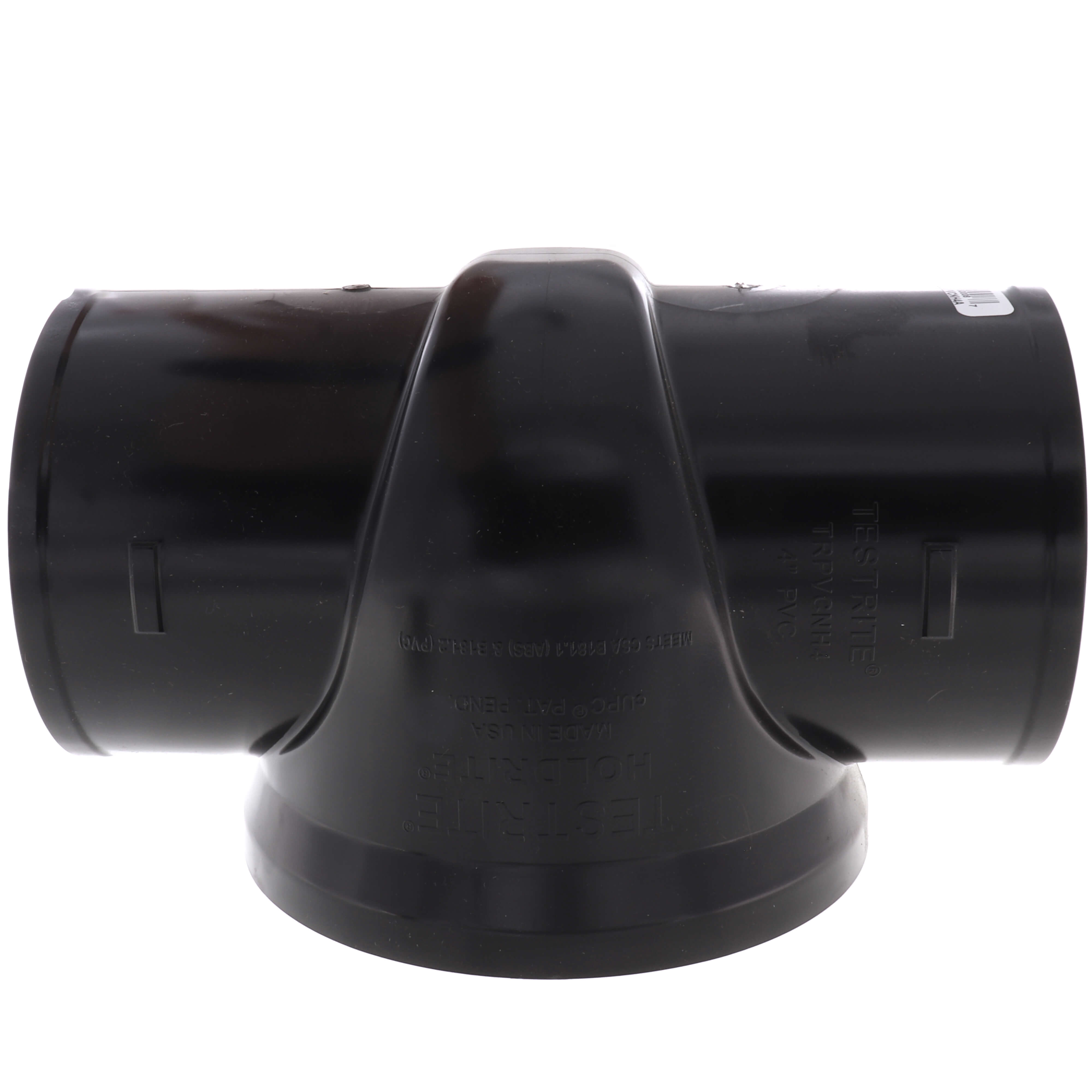 HOLDRITE HoldRite TRPVCNH4A Testrite 4 in. No-Hub Straight and DWV PVC Tee with Spanner Ring and Plug
