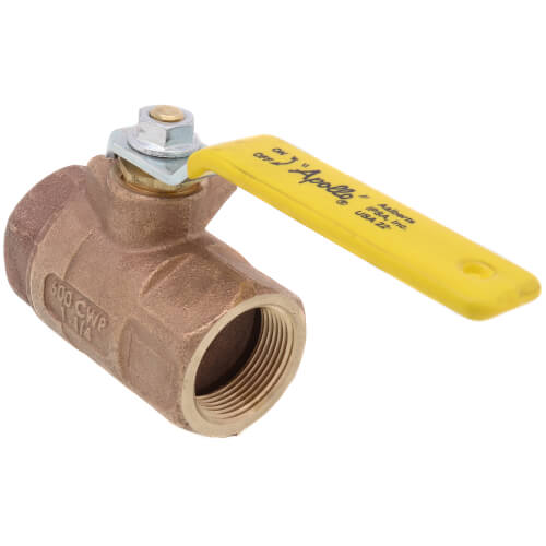 APOLLO VALVES Apollo Valves 7010601 70-100 Series 1-1/4 in. PTFE Bronze Standard Port FNPT 600# Ball Valve
