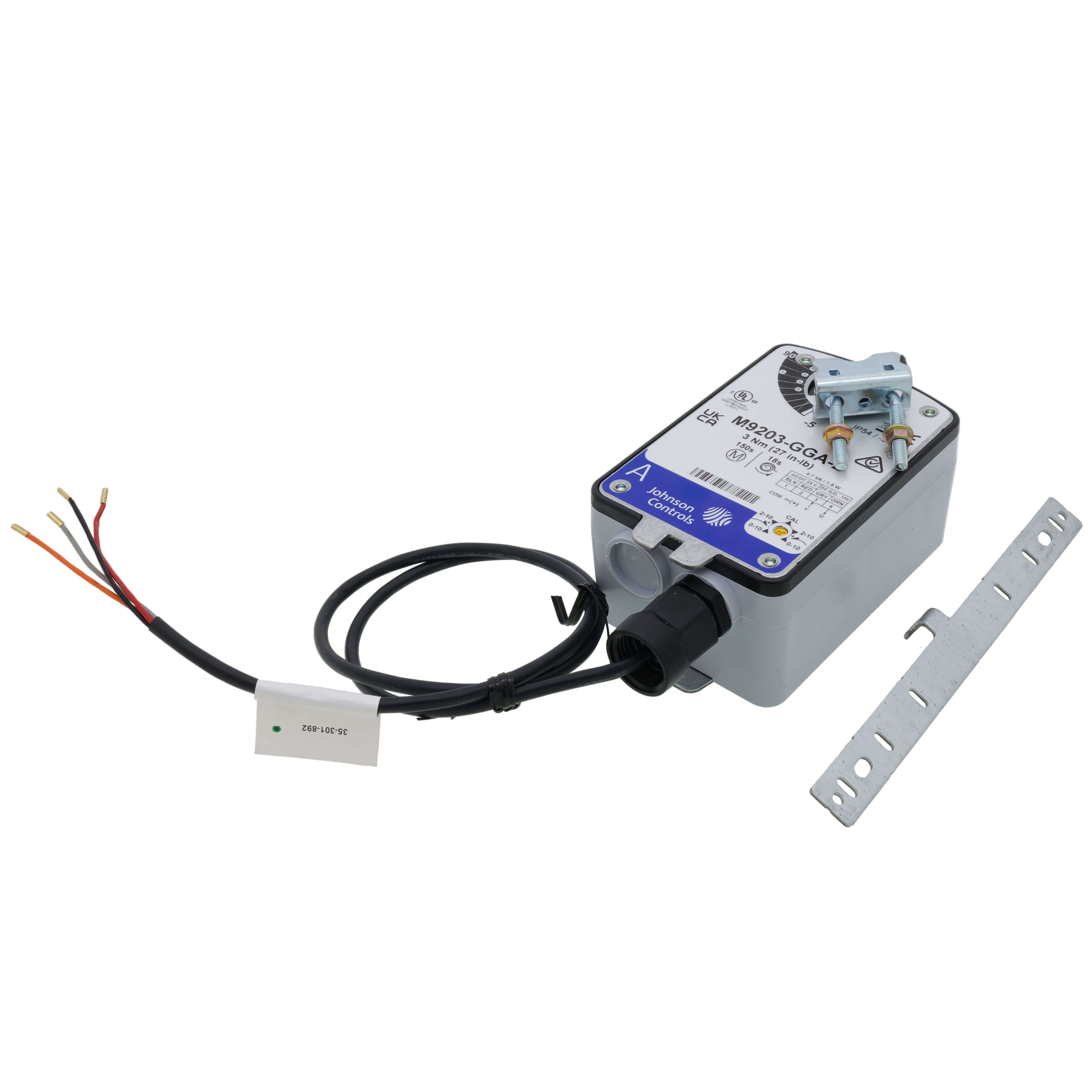 JOHNSON CONTROLS Johnson Controls M9203-GGA-2 Direct Coupled 27 lb-in Spring-Return