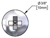 T&S BRASS T&S Brass 000922-45 Lever Handle Screw 3/8 x 1/2, #10-32 TPI UNF MPT