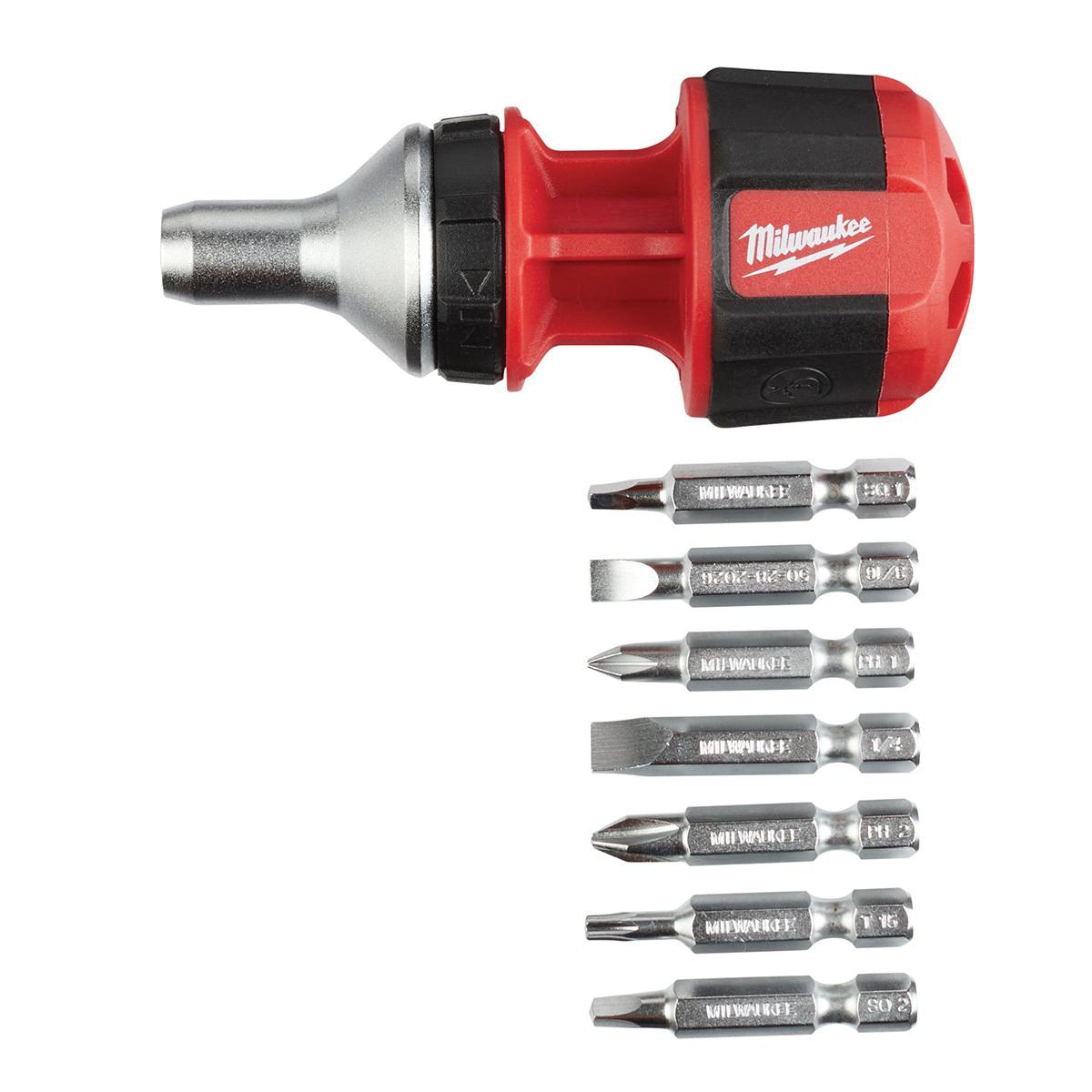 MILWAUKEE Milwaukee 48-22-2330 8-in-1 Compact Ratcheting Multi-Bit Driver