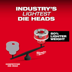 Milwaukee 48-36-1310 Portable Pipe Threading Forged Aluminum Die Head