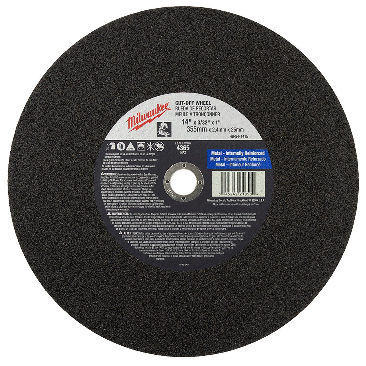MILWAUKEE 49-94-1415 GRINDING & CUT OFF WHEELS