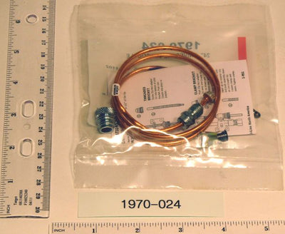 ROBERTSHAW Robertshaw 1970-024 24, 20 to 30 mV, Copper/Nickel Alloy Element, Stainless Steel Jacket, Pilot Burner Thermocouple