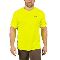 Milwaukee 414HV-2X WORKSKIN Lightweight Performance Shirt - Short Sleeve - Hi Vis 2X
