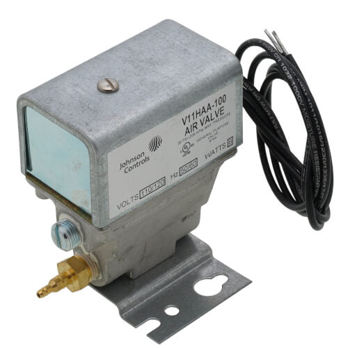 JOHNSON CONTROLS Johnson Controls V11HAA-100 Solenoid Air Valve 120V 3-Way 1/4 Barb
