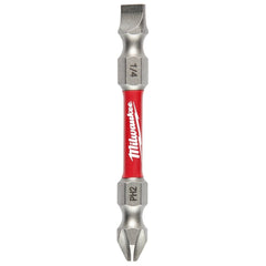 Milwaukee 48-32-4310 SHOCKWAVE Impact Phillips #2 / Slotted 1/4 in. Double Ended Bit