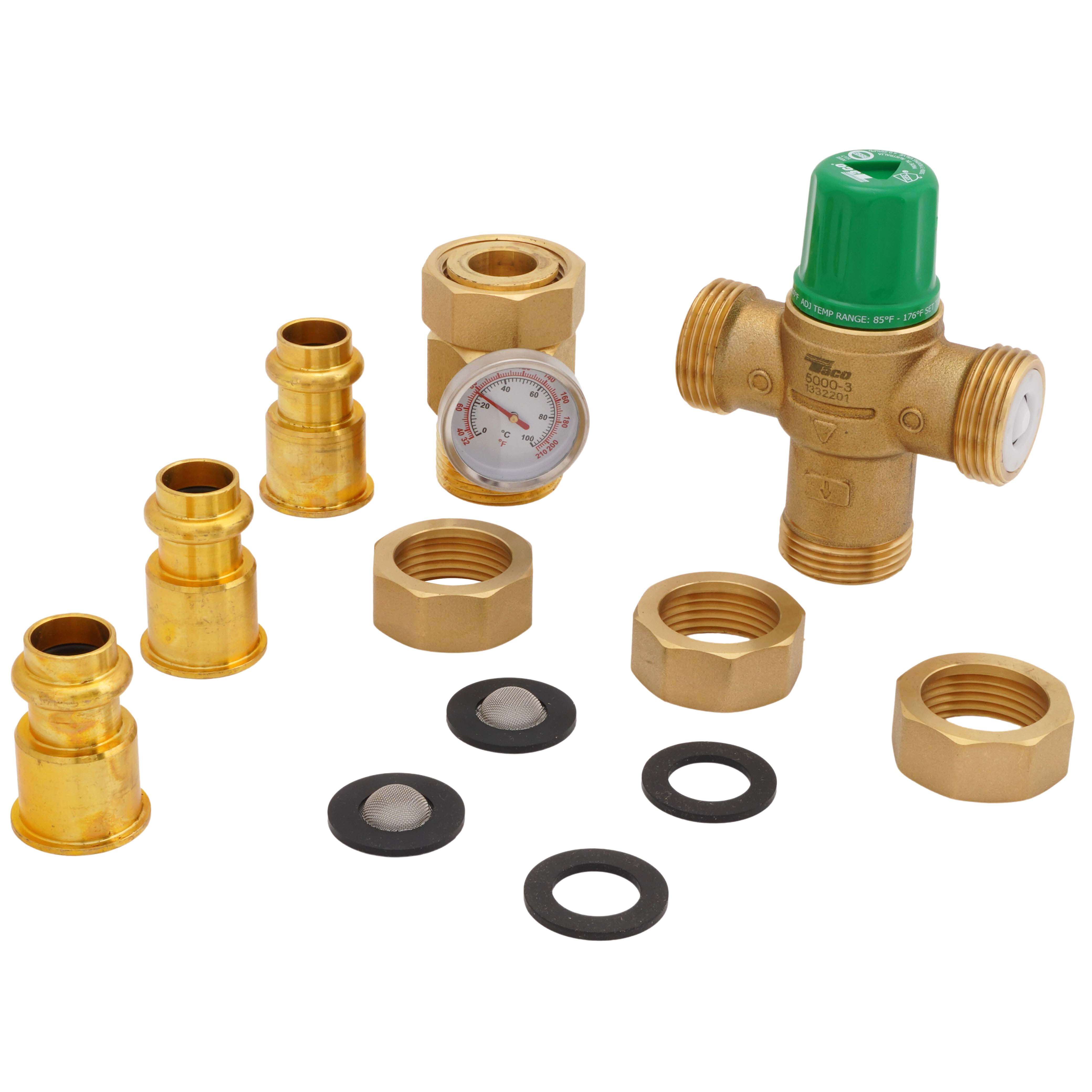 TACO Taco 5002-H3-G 1/2 Press 5002 Mixing Valve w/ Gauge (Low Lead)