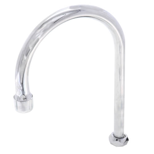 T&S BRASS T&S Brass 133X Swing Gooseneck With Stream Regulator Outlet, For Use With T&S Swivel Outlet Faucet, Brass, Chrome Plated