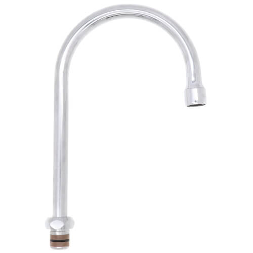 T&S BRASS T&S Brass 133X Swing Gooseneck With Stream Regulator Outlet, For Use With T&S Swivel Outlet Faucet, Brass, Chrome Plated
