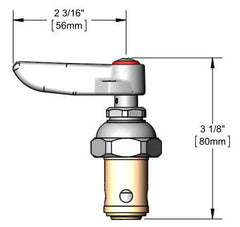 T&S Brass 002714-40 Eterna Spindle Assembly-Hot Right Hand