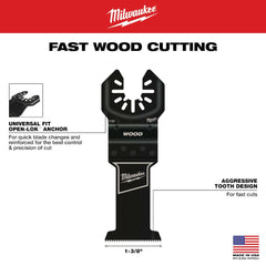 Milwaukee 49-10-9004 OPEN-LOK Wood Cutting Multi-Tool Blade Variety Pack