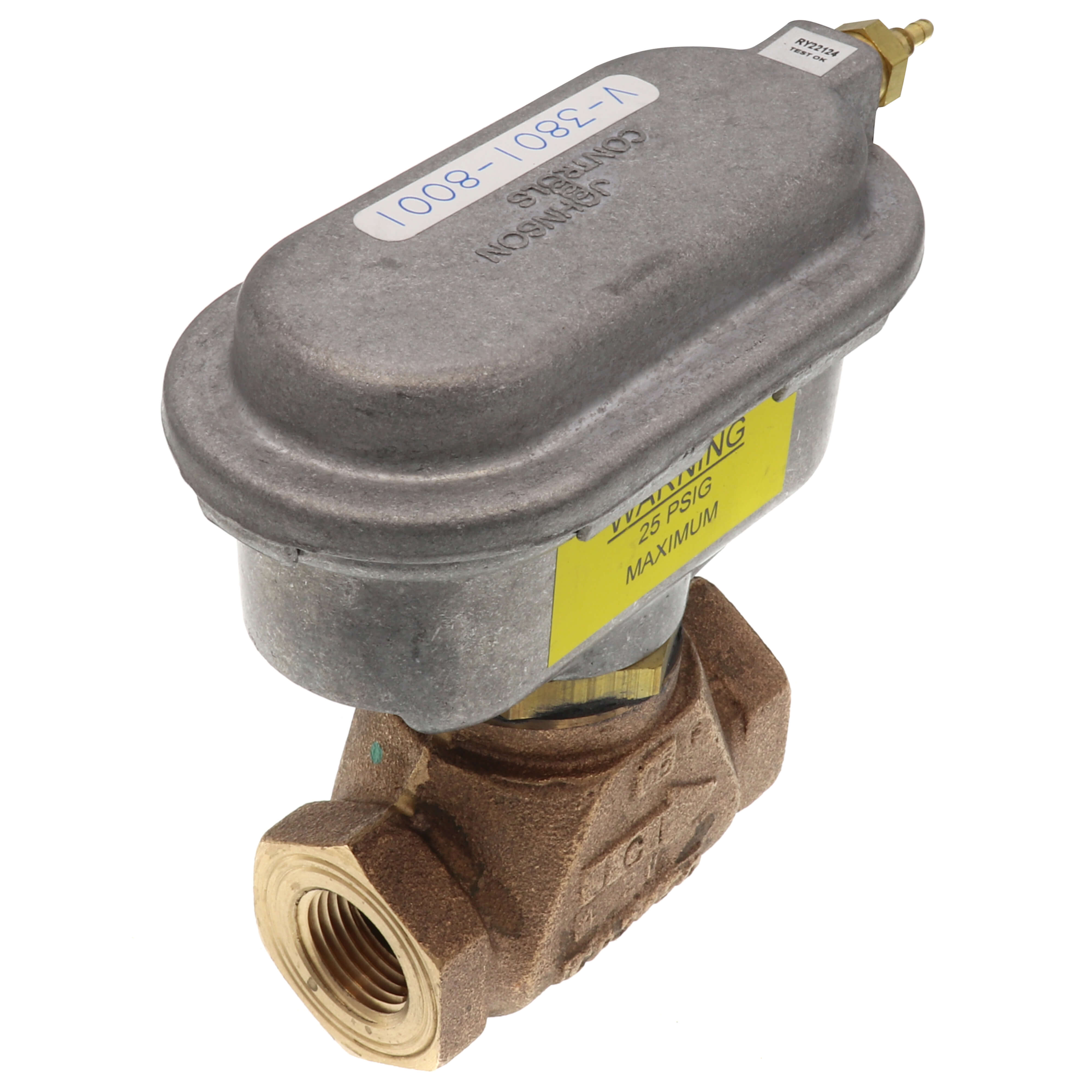 JOHNSON CONTROLS Johnson Controls VG7241GS+3801B Globe Valve Assembly, 2 Way, 1/2 in.