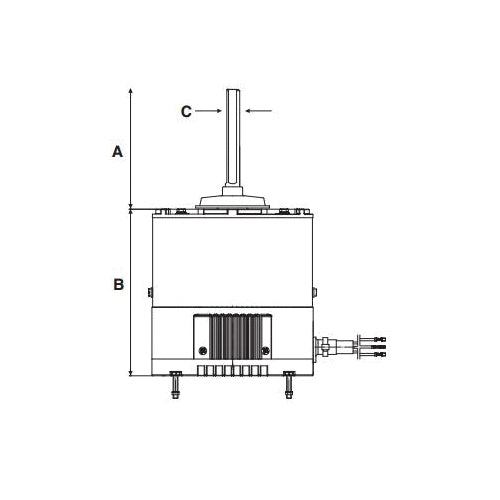 MARS Mars 10874 Azure ECM Condenser Fan Motor - 1/8-1/3 HP - 208/230 Volt