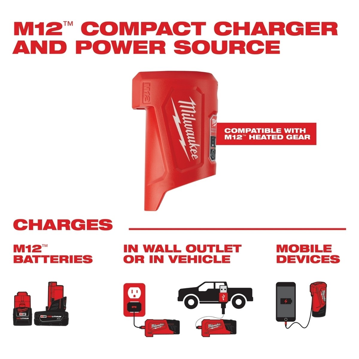 MILWAUKEE Milwaukee 234G-21M M12 Women's Heated AXIS Jacket Kit Gray Medium