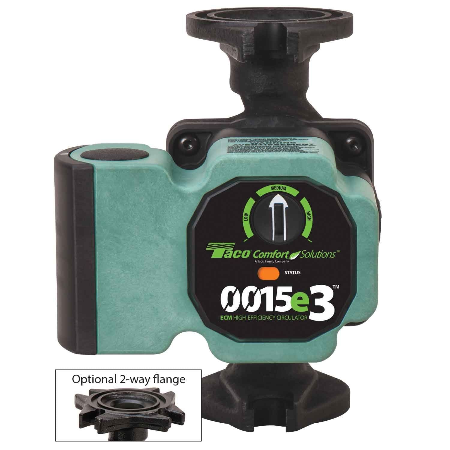 TACO Taco 0015E3-2F4 Circulator Pump ECM High Efficiency 120V 3 Stage 0015E3-F4