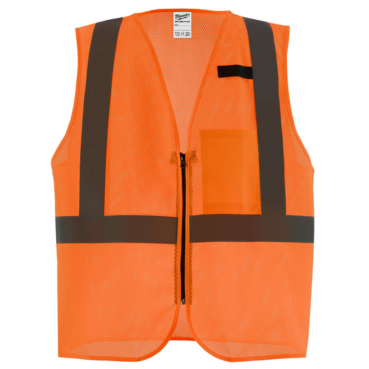 MILWAUKEE Milwaukee Tool 48-73-2246 Class 2 High Visibility Orange Mesh One Pocket Safety Vest - L/XL