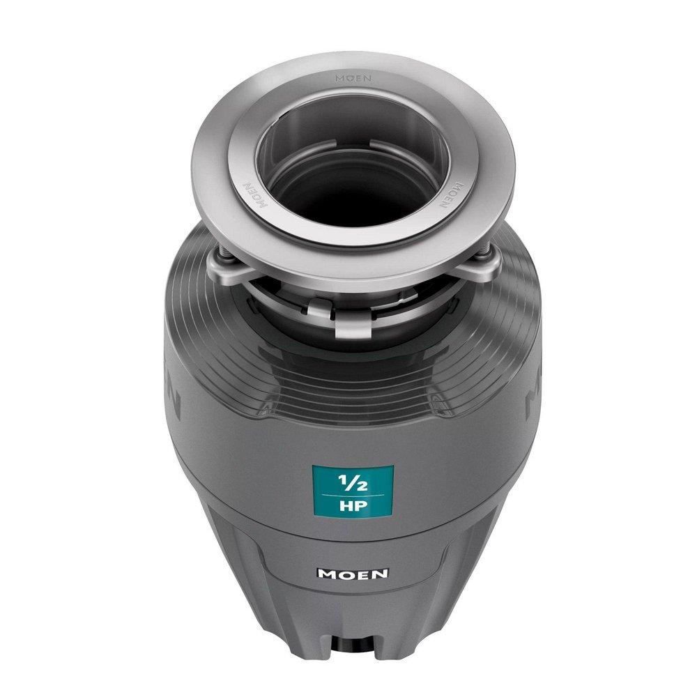 MOEN Moen EXL100C 1 HP Continuous Feed Garbage Disposal with Pre-Installed Power Cord and SoundSHIELD Technology