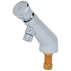 T&S BRASS T&S Brass B-0805 Metering Faucet, Single Temperature, Push Button Cap, 1/2 NPT Male Shank