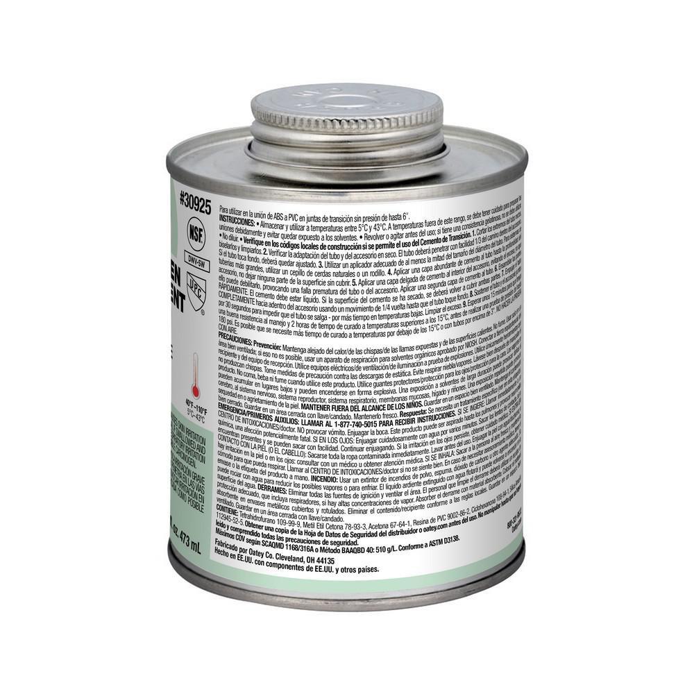 OATEY Oatey 30925 16 oz Plastic Green Pipe Cement