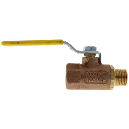 APOLLO VALVES Apollo Valves 7080301 70-800 Series 1/2 in Bronze Standard Port MNPT x FNPT 600# Ball Valve