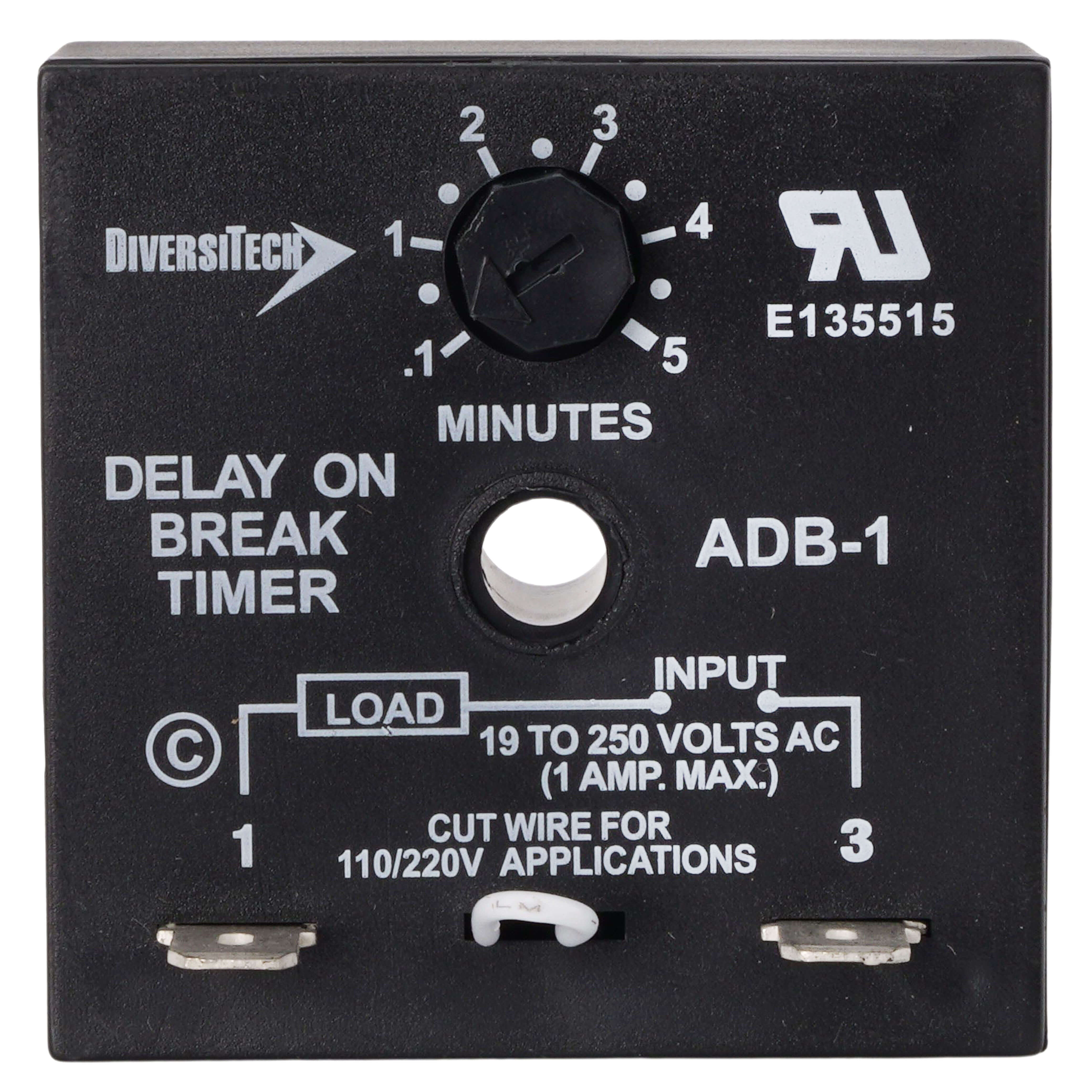 DIVERSITECH DiversiTech ADB-1 Time Delay Adj.Delay on Break