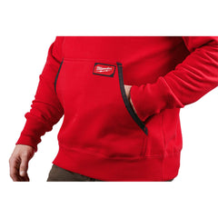 Milwaukee 350R-2X Heavy Duty Pullover Hoodie - Red 2X