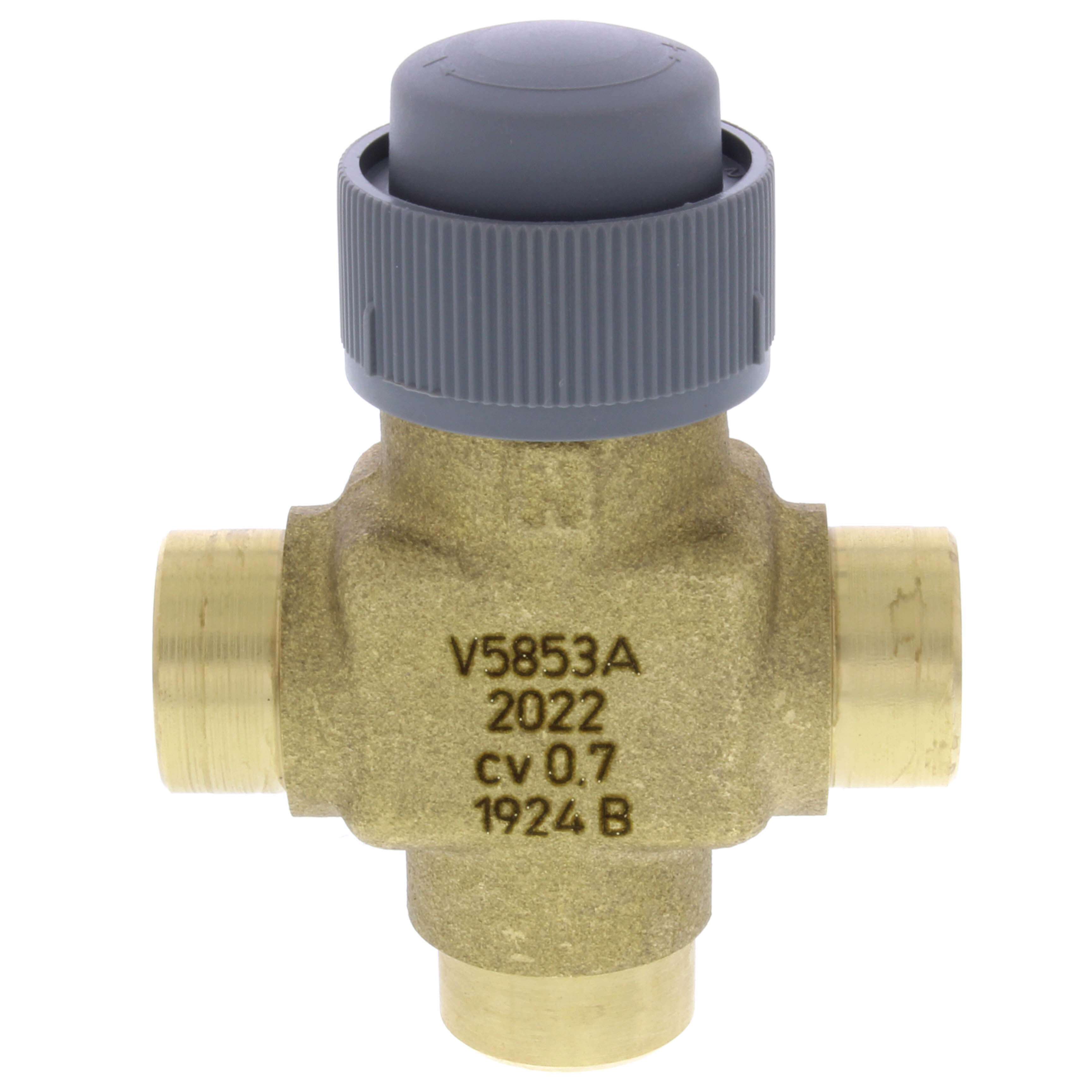 HONEYWELL Honeywell V5853A2022 Globe Valve 3 Way 0.74 Cv 1/2 Sweat