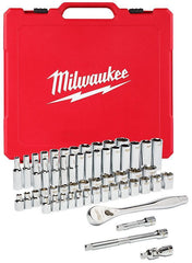 Milwaukee 48-22-9008 Ratchet and Socket Set 3/8 Drive 56 Pieces SAE and Metric