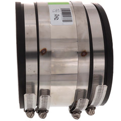 Fernco 1051-44RC 4 in. Clamp Plastic Coupling with Stainless Steel Band