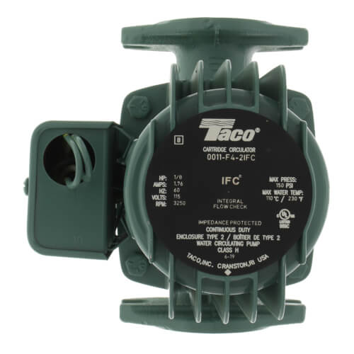 TACO Taco 0011-F4-2 IFC Circulator Pump 1/8 HP 115V Cast Iron