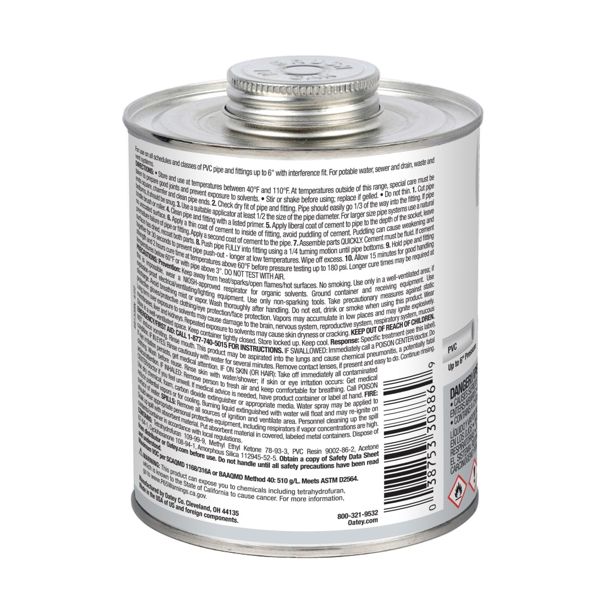 OATEY Oatey 30886 Medium-Body PVC Cement 32 oz.