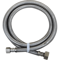 Fluidmaster B6W60K Dishwasher Connector with Elbows 3/8 inch Compression 60 inch Length Flexible Stainless Steel