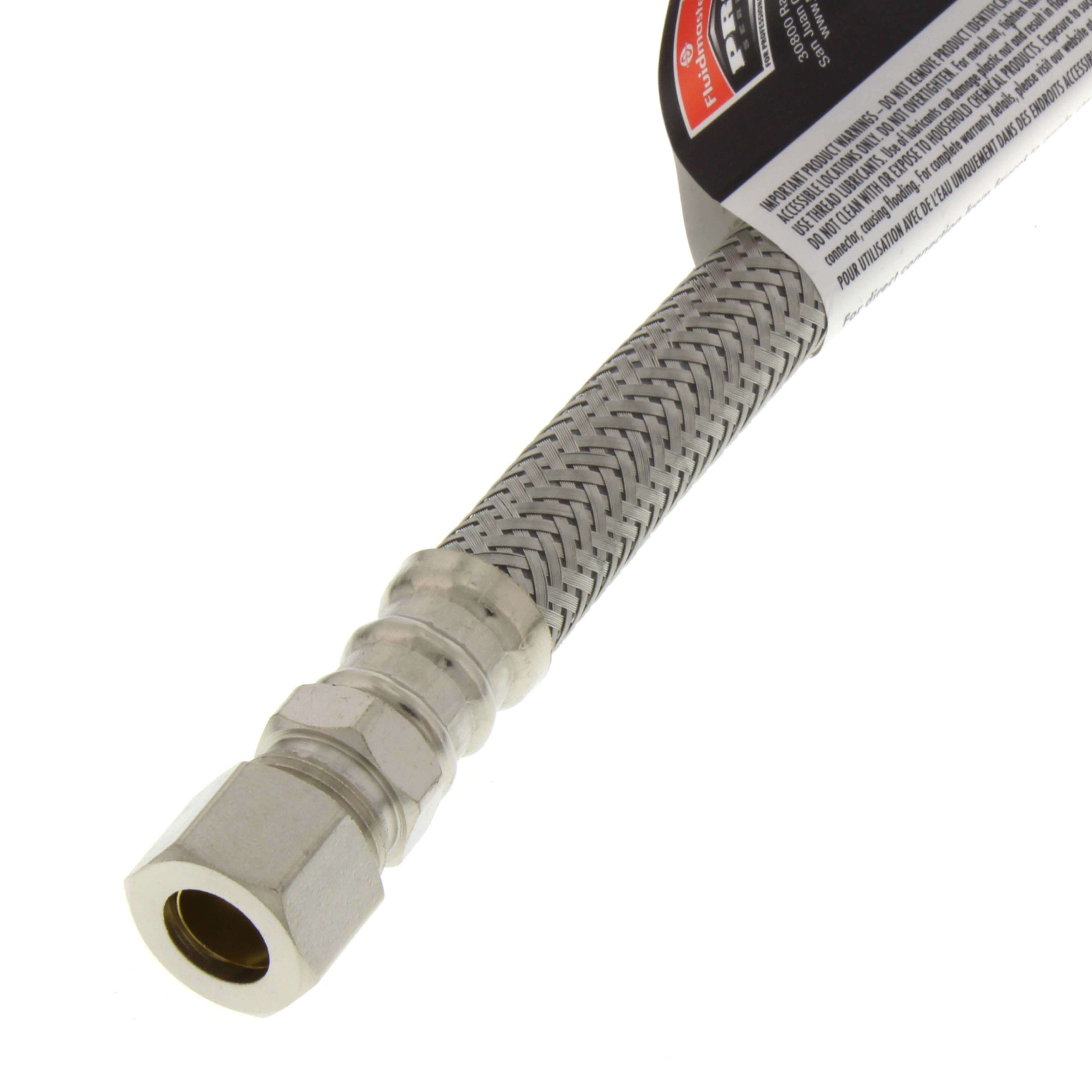 FLUIDMASTER Fluidmaster PRO8F16 Pro Series 3/8 x 16 in. Braided Stainless Sink Flexible Water Connector