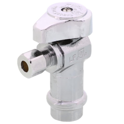 BRASSCRAFT BrassCraft G2CP09XC1 1/2 x 1/4 in. Press x Compression Angle Supply Stop Valve