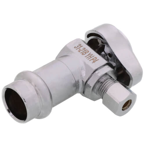BRASSCRAFT BrassCraft G2CP09XC1 1/2 x 1/4 in. Press x Compression Angle Supply Stop Valve