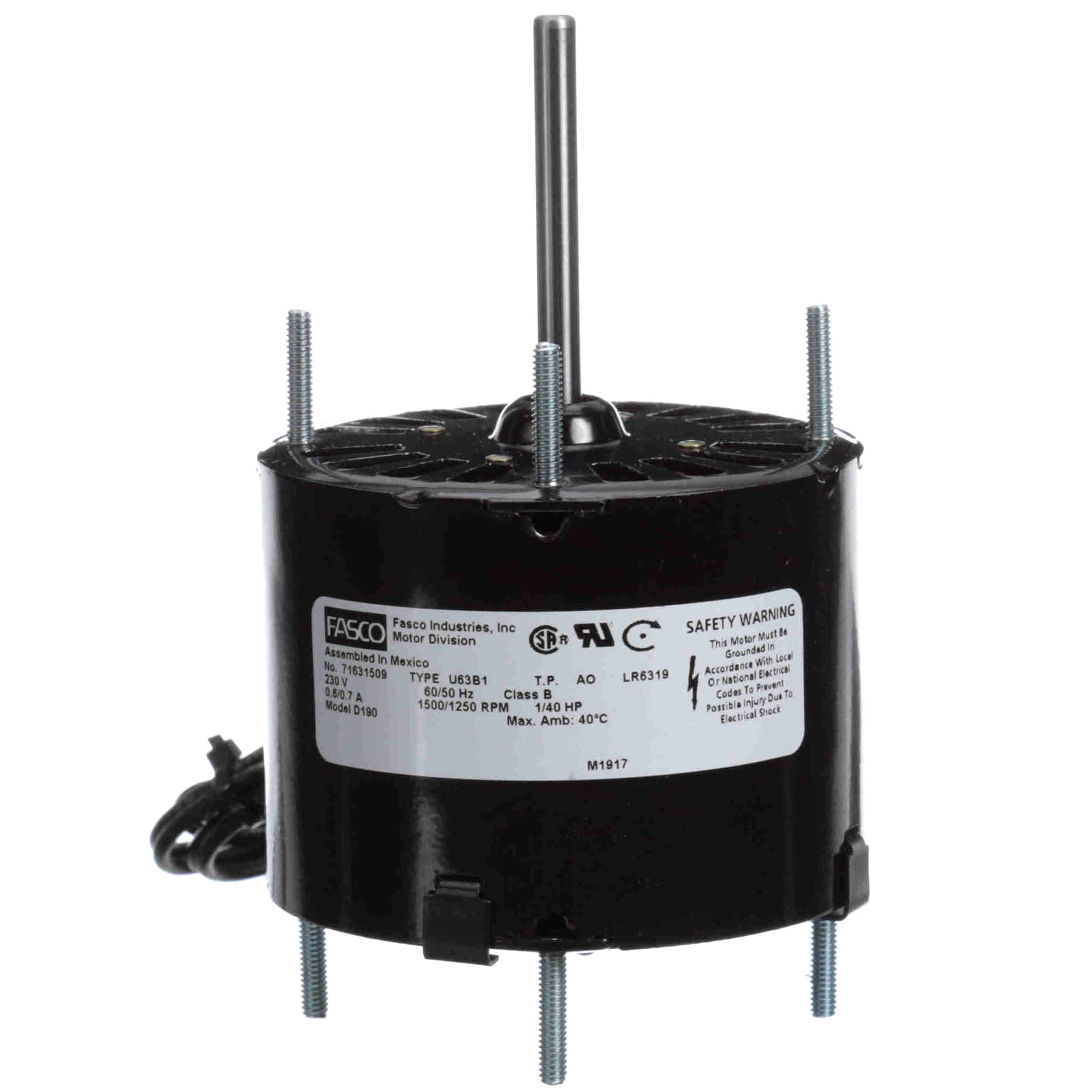 GENTEQ MOTORS Fasco D190 Fan and Blower Motor 1/40 HP 230V