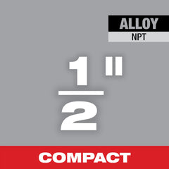 Milwaukee 48-36-1307 Compact 1/2 Alloy NPT Portable Pipe Threading Forged Aluminum Die Head