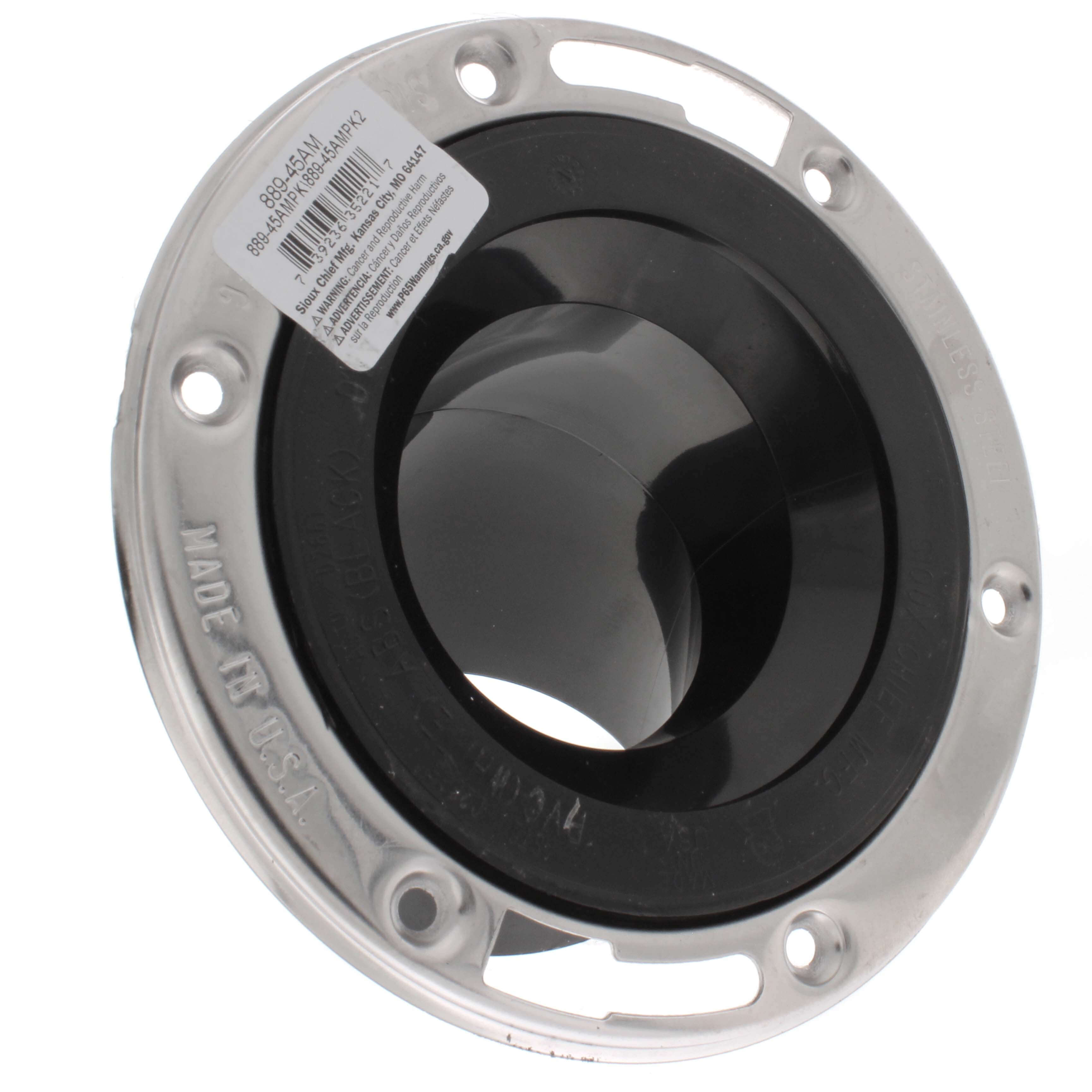 SIOUX CHIEF Sioux Chief 889-45AM DropKick 3 in. ABS Spigot 45 Degree Swivel Ring Closet Flange