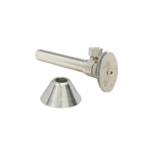BRASSCRAFT BrassCraft CS40BX-NS 1/2 x 3/8 in. Sweat x OD Compression Knurled Oval Handle Angle Supply Stop Valve