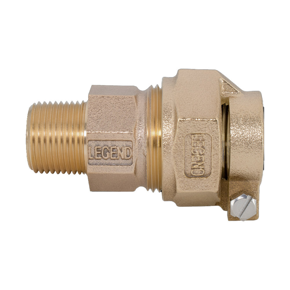 LEGEND VALVE Legend Valve 313-205NL 1 x 1, CTS Pack Joint x MPT, 100 PSI, SDR 9, Lead-Free, Cast UNS C89836 Bronze, Straight, Coupling
