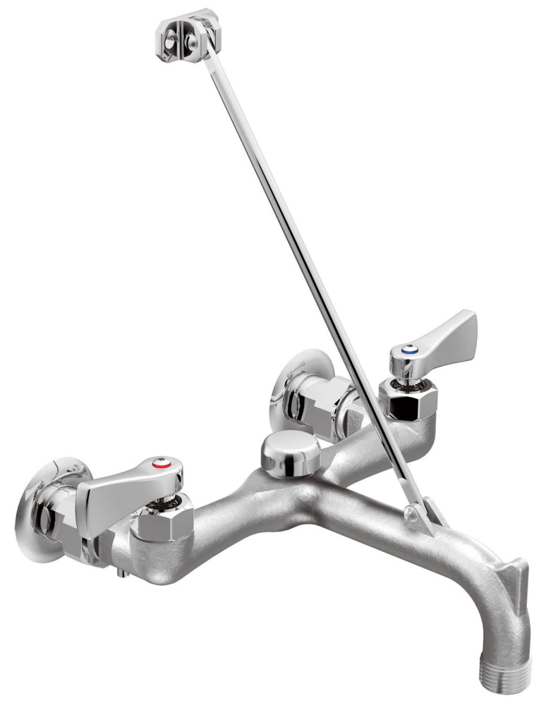 MOEN Moen 8230 M-DURA 2-Handle Wall Mount Service Sink Faucet in Rough Chrome