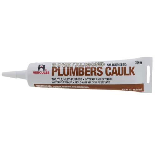 HERCULES Hercules 25631 Plumbers Caulk 5.5 Fluid Ounce Almond/Bone