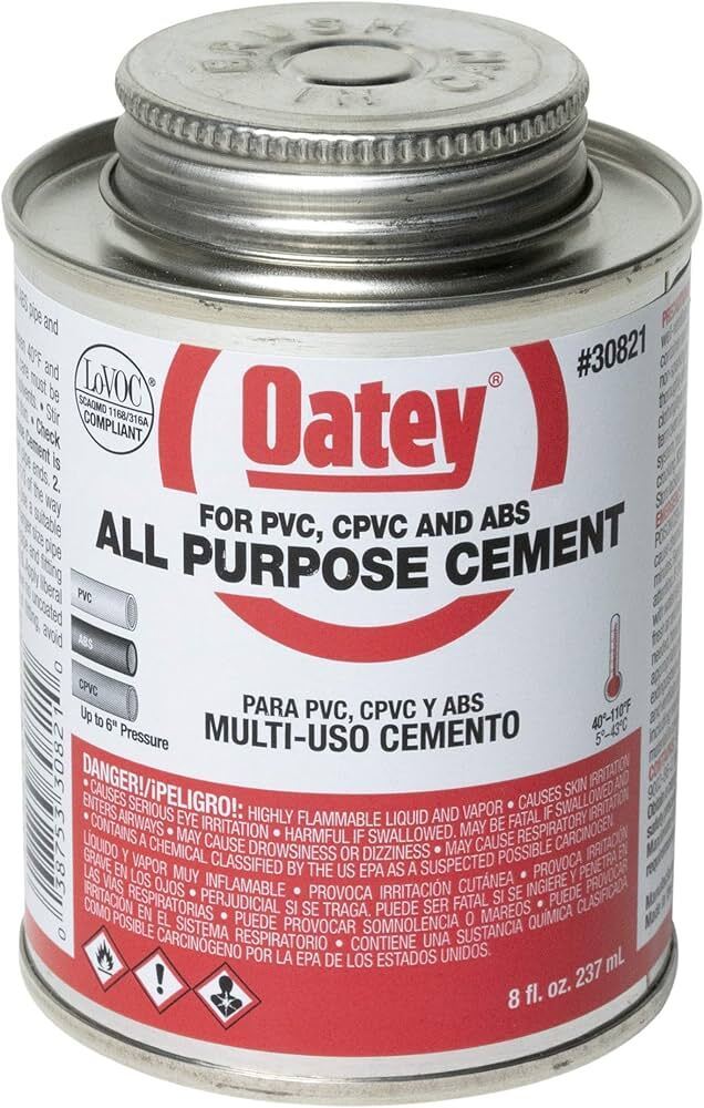 OATEY Oatey 30821 All-Purpose Pipe Cement 8 oz