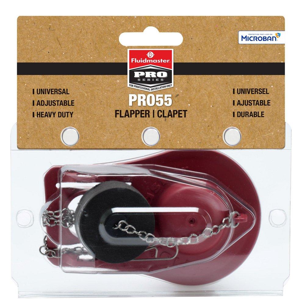 FLUIDMASTER Fluidmaster PRO55 Universal Fit Flapper With Microban, Red