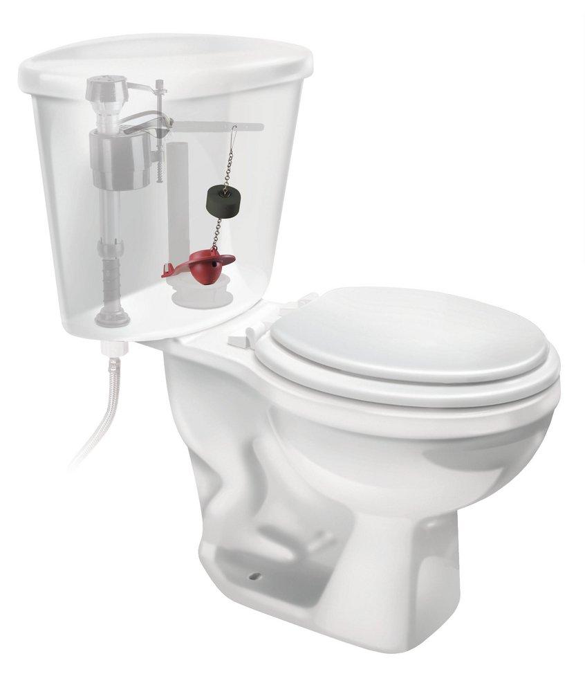 FLUIDMASTER Fluidmaster PRO55 Universal Fit Flapper With Microban, Red