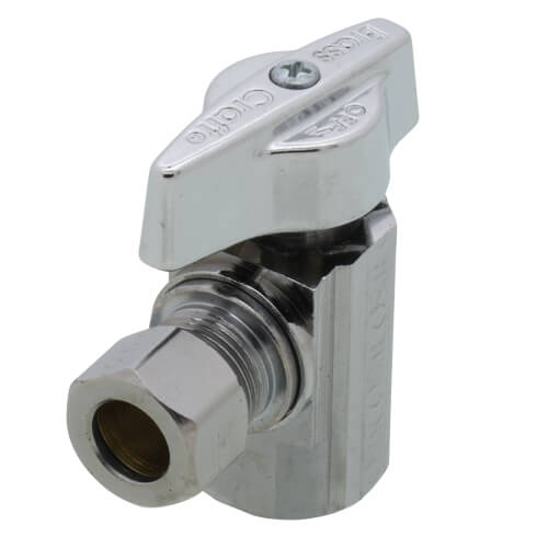 BRASSCRAFT BrassCraft KTR15X-C 1/4-Turn Angle Ball Stop Valve 3/8 FIP x OD Compression